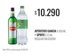 Supermercados Tadicor Gancia - aperitivo ganci + sprite oferta