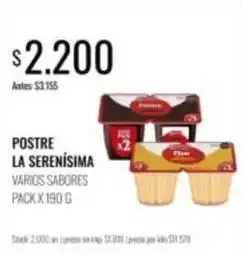 Supermercados Tadicor La serenísima - postre oferta