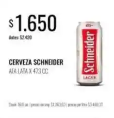 Supermercados Tadicor Schneider - cerveza afa lata oferta