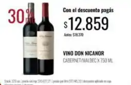 Supermercados Tadicor Don nicanor - vino don nicanor cabernet/malbec oferta