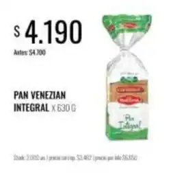 Supermercados Tadicor Granix - pan venezian integral oferta
