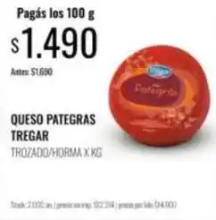 Supermercados Tadicor Tregar - queso pategras oferta