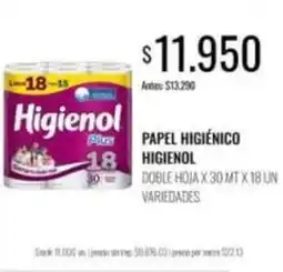 Supermercados Tadicor Higienol - papel higiénico oferta