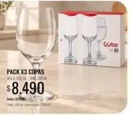 Supermercados Tadicor Pack x3 copas oferta