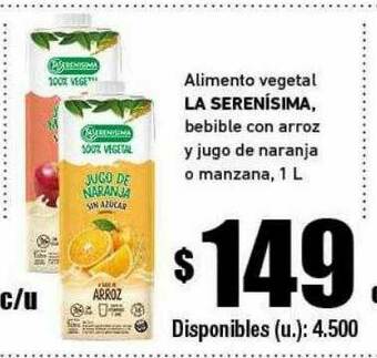 Cooperativa Obrera Alimento Vegetal La Serenísima oferta