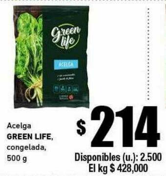 Cooperativa Obrera Acelga Green Life Congelada oferta