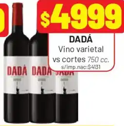 Almacor Dadá vino varietal oferta