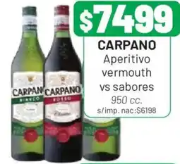 Almacor Carpano aperitivo vermouth vs sabores oferta