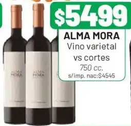 Almacor Alma mora vino varietal vs cortes oferta