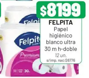 Felpita papel higiénico blanco ultra