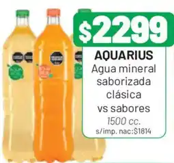 Almacor Aquarius agua mineral saborizada clásica vs sabores oferta