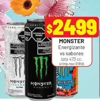 Monster energizante vs sabores