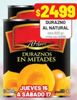 Almacor Duraznos en mitades oferta