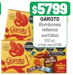 Almacor Garoto bombones rellenos surtidos oferta
