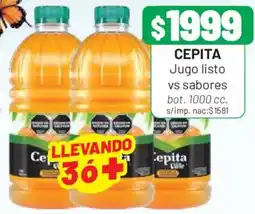 Almacor Cepita jugo listo vs sabores oferta