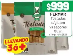 Almacor Fermar tostadas c/gluten vs sabores oferta