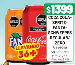 Almacor Coca cola-sprite-fanta-schweppes regular/zero oferta