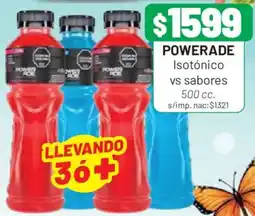 Almacor Powerade isotónico vs sabores oferta