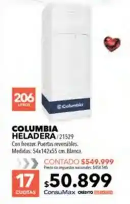 Nexon Columbia heladera oferta
