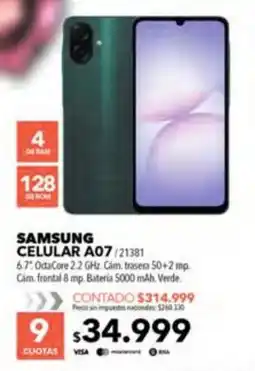 Nexon Samsung celular a07 oferta