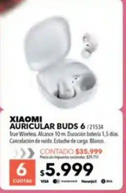 Nexon Xiaomi auricular buds 6 oferta