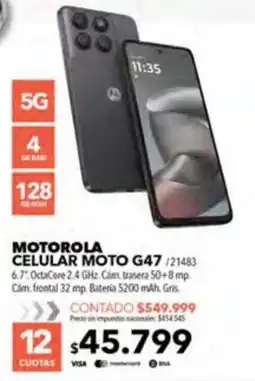 Nexon Motorola celular moto g47 oferta
