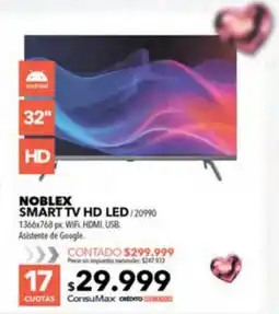 Nexon Noblex smart tv hd led oferta