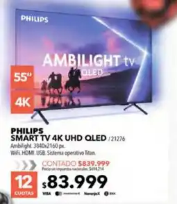 Nexon Philips smart tv 4k uhd qled oferta