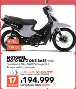 Nexon Motomel moto blitz one base oferta