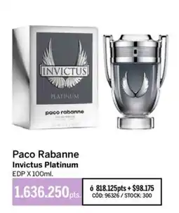 Pigmento Paco rabanne invictus platinum oferta