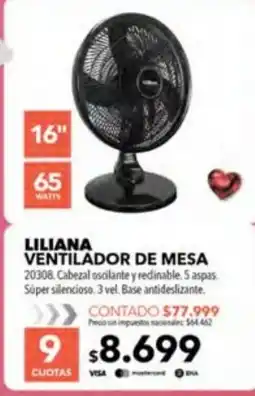 Nexon Liliana ventilador de mesa oferta