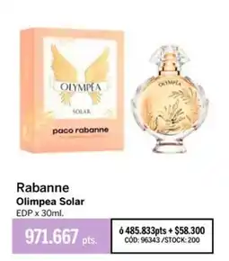 Pigmento Rabanne olimpea solar oferta