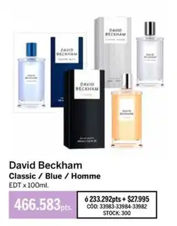 Pigmento David beckham classic / blue / homme oferta