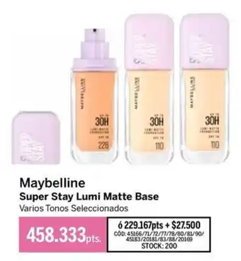 Maybelline super stay lumi matte base