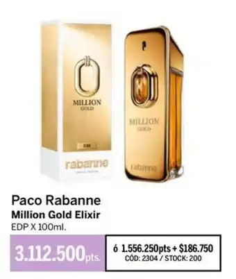 Paco rabanne million gold elixir