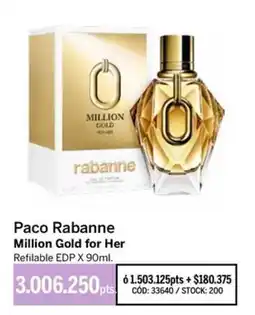 Pigmento Paco rabanne million gold for her oferta
