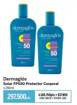 Pigmento Dermaglós solar fps50 protector corporal oferta