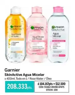 Pigmento Garnier SkinActive Agua Micelar oferta