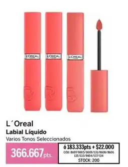 Pigmento L'oreal labial liquido oferta