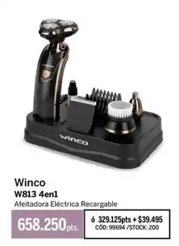 Pigmento Winco afeitadora eléctrica recargable oferta