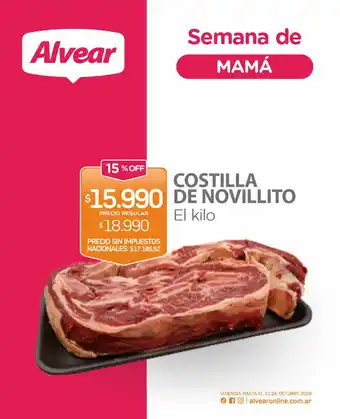 Alvear costilla de novillito