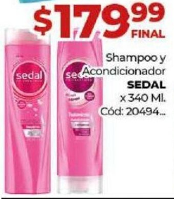 Diarco Shampoo y Acondicionador Sedal x 340 ml oferta