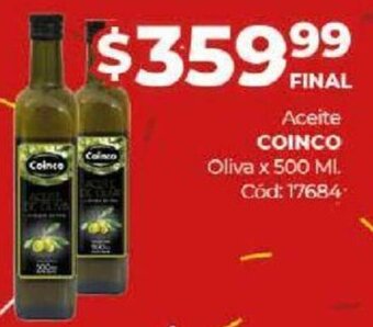 Diarco Aceite Coinco Oliva x 500 ml oferta