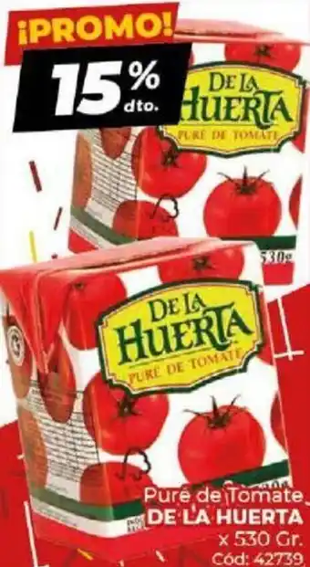 Diarco 15% Dto. Puré De Tomate De La Huerta x 530 Gr oferta