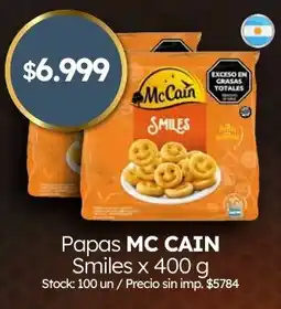 Cordiez Mc Cain papas smiles oferta