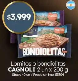 Cordiez Cagnoli lomitos o bondiolitas oferta