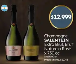 Cordiez Salentein champagne extra brut brut nature o rosé oferta