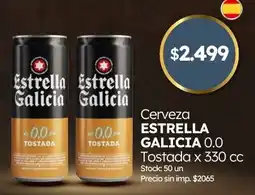 Cordiez Estrella galicia cerveza 0.0 tostada oferta