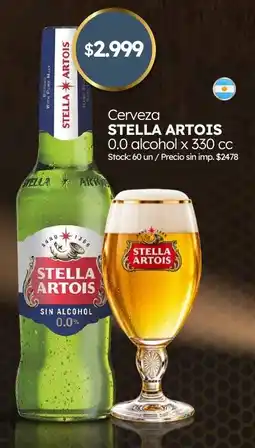 Cordiez Stella artois cerveza 0.0 alcohol oferta