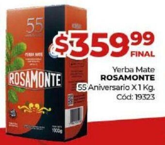 Diarco Yerba Mate Rosamonte 55 Aniversario x 1 Kg. oferta